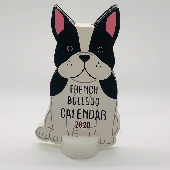 2020 French Bulldog Desktop Calendar